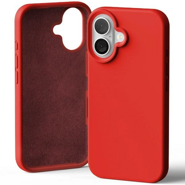 Etui Mercury Silicone do Apple iPhone 16 czerwony