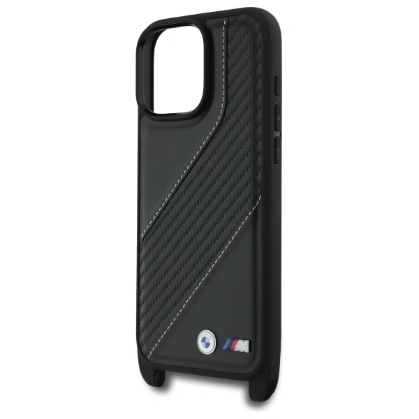 BMW BMHCP16X23PSCCK Apple iPhone 16 Pro Max hardcase M Edition Carbon Stripe & Strap black
