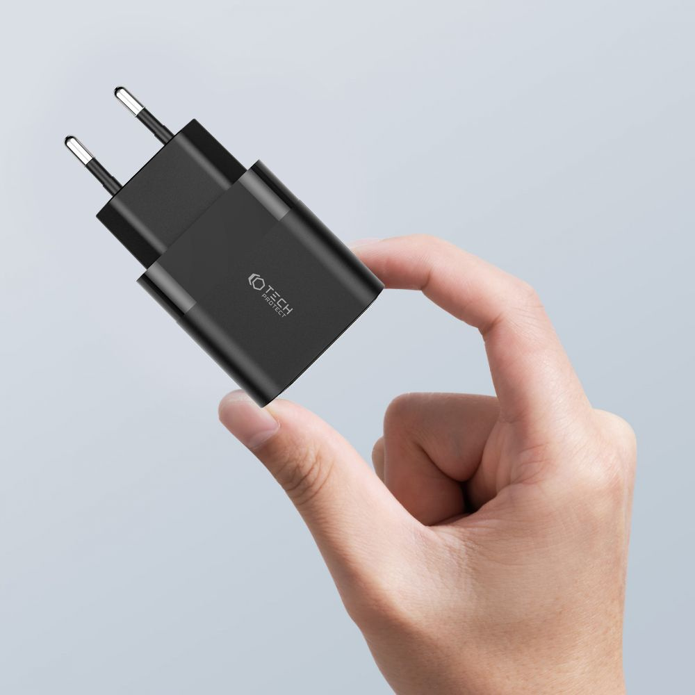 Tech-Protect C30W 2-port Network Charger PD 30W QC 3.0 Black