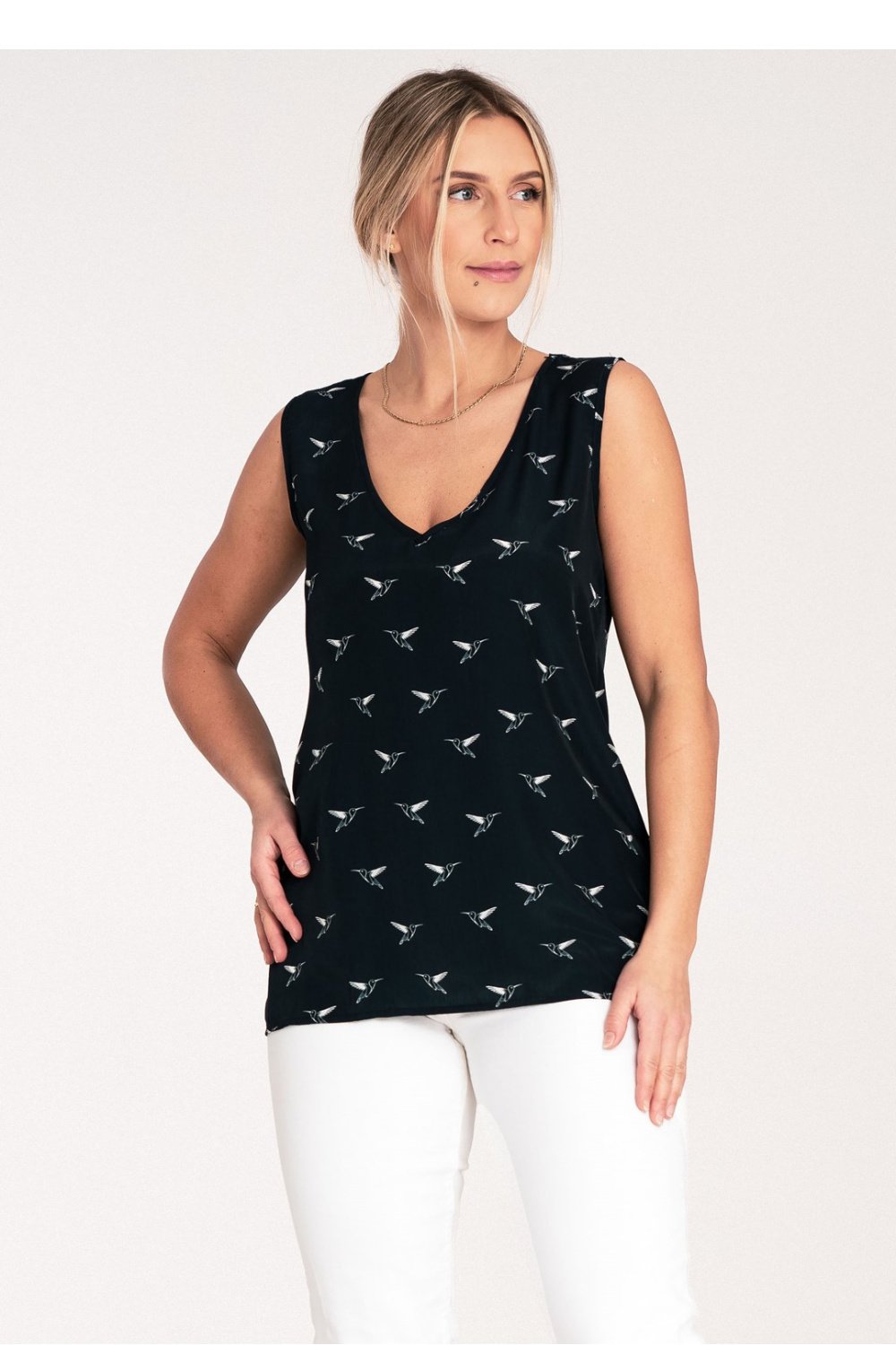  Blouse model 204314 Figl  navy blue