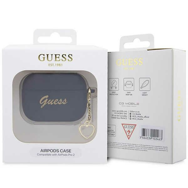 Guess GUAP2LSCHSK Apple AirPods Pro 2 czarny/black Silicone Charm Heart Collection