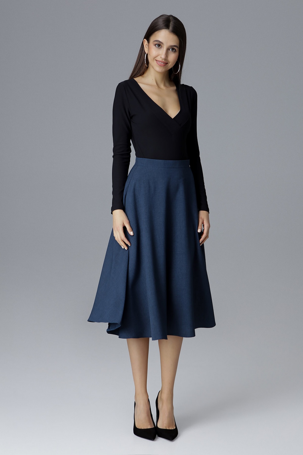  Skirt model 126036 Figl  navy blue