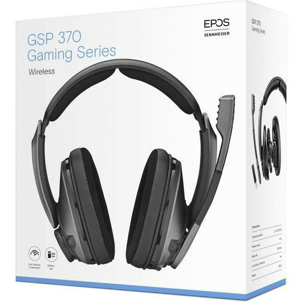 Kopfhörer mit Mikrofon Epos GSP 370 Schwarz Wireless Gaming