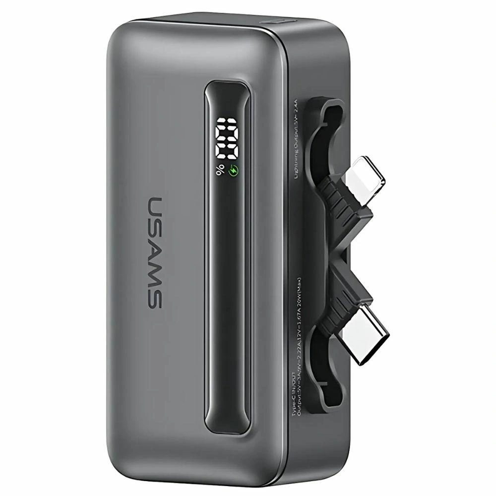USAMS US-CD233 4500mAh Powerbank USB-C, Lightning 20W PD Fast Charge tarnish