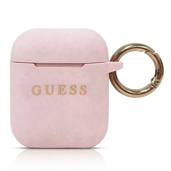 Guess GUACCSILGLLP AirPods cover pink Silicone