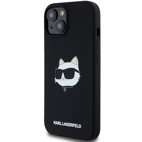 Karl Lagerfeld KLHMP15MSCHPPLK Apple iPhone 15 Plus / 14 Plus hardcase Silicone Choupette Head MagSafe black