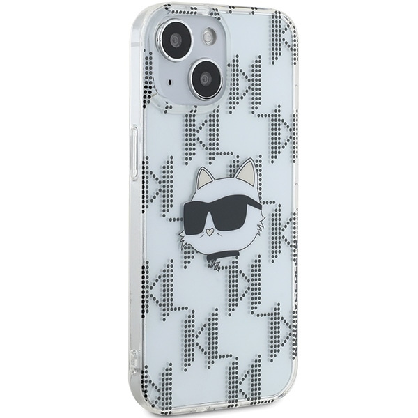 Karl Lagerfeld KLHCP15SHKLPCHT Apple iPhone 15 / 14 / 13 hardcase IML Choupette Head & Monogram transparent