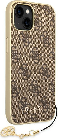 Guess GUHCP14MGF4GBR Apple iPhone 14 Plus brown hardcase 4G Charms Collection