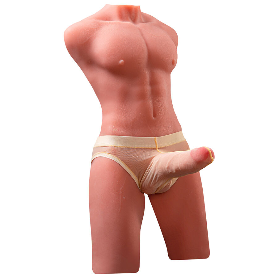 XISE - JASON HALF BODY REALISTIC MALE TORSO WITH THRUSTING AND VIBRATION 55 CM XISE - JASON HALF BODY REALISTIC MALE TORSO WITH THRUSTING AND VIBRATION 55 CM