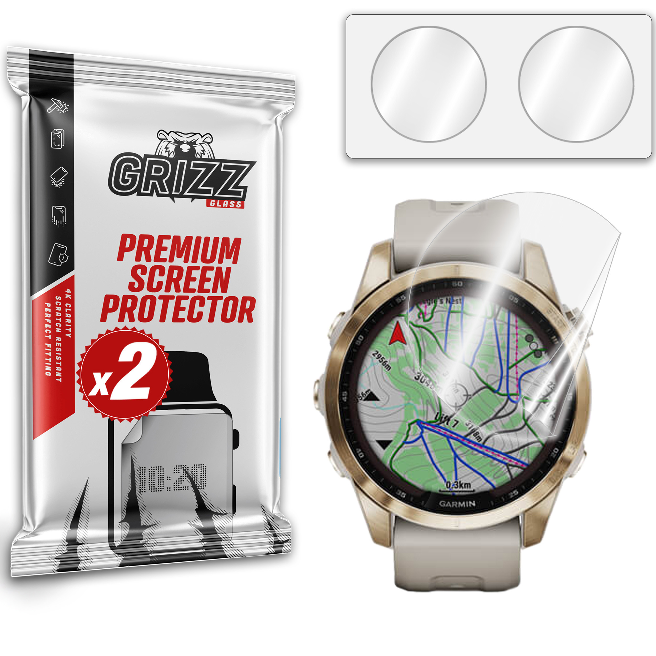 GrizzGlass CeramicFilm Garmin Fenix 7s