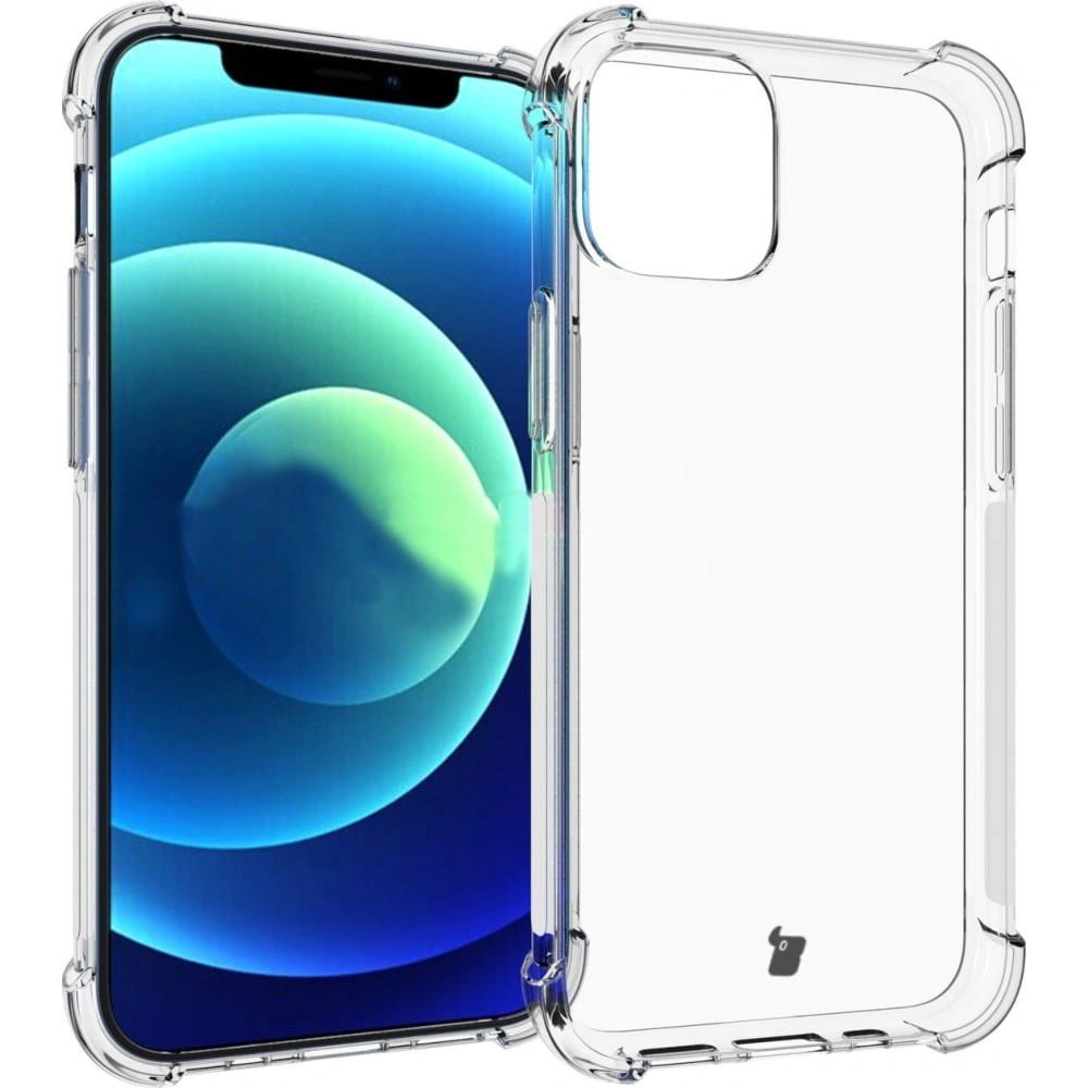 Bizon Case Clear Pack case + 2x screen glass + lens glass Apple iPhone 12 Mini clear
