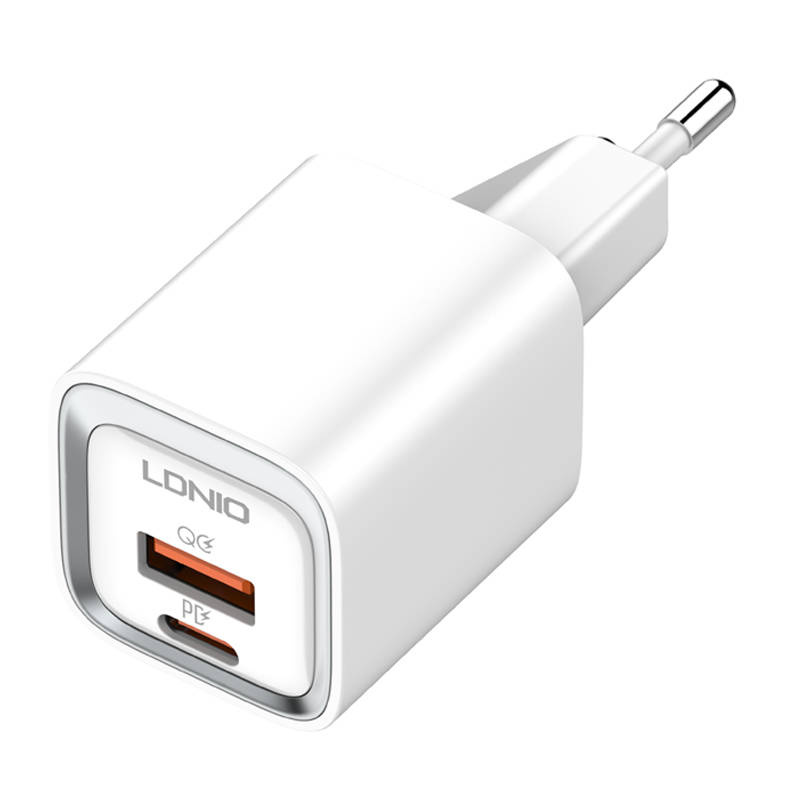 LDNIO A2318C USB, USB-C 20W mains charger + USB-C/Lightning cable