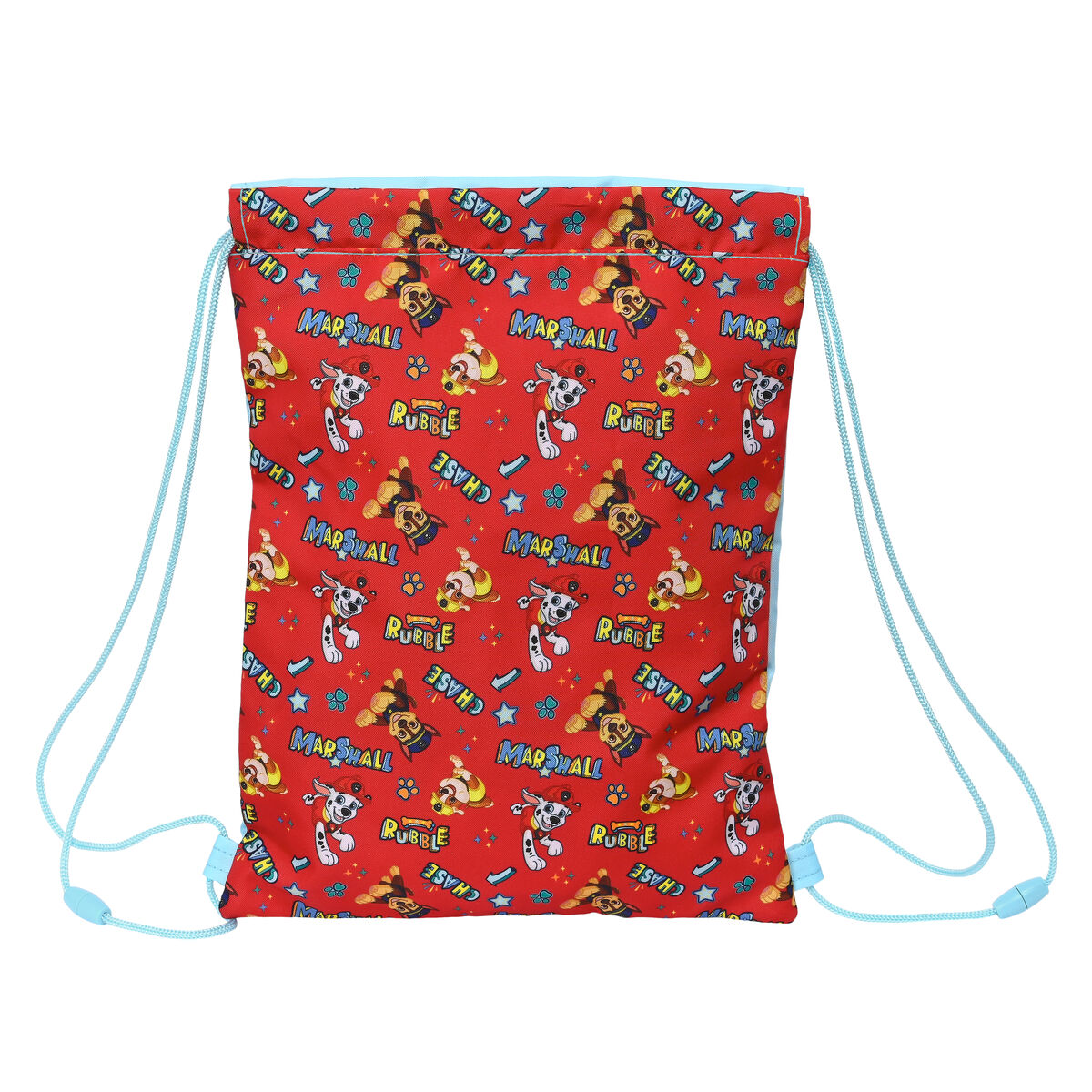 Backpack with Strings The Paw Patrol Funday Red Light Blue (26 x 34 x 1 cm)