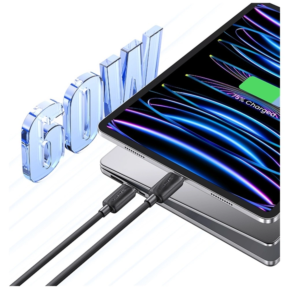 Kabel USAMS KY Series US-SJ691 60W USB-C / USB-C 1m biały