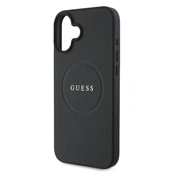Case Guess GUHMP16MPGHSMMK Apple iPhone 16 Plus hardcase Grained Ring MagSafe black