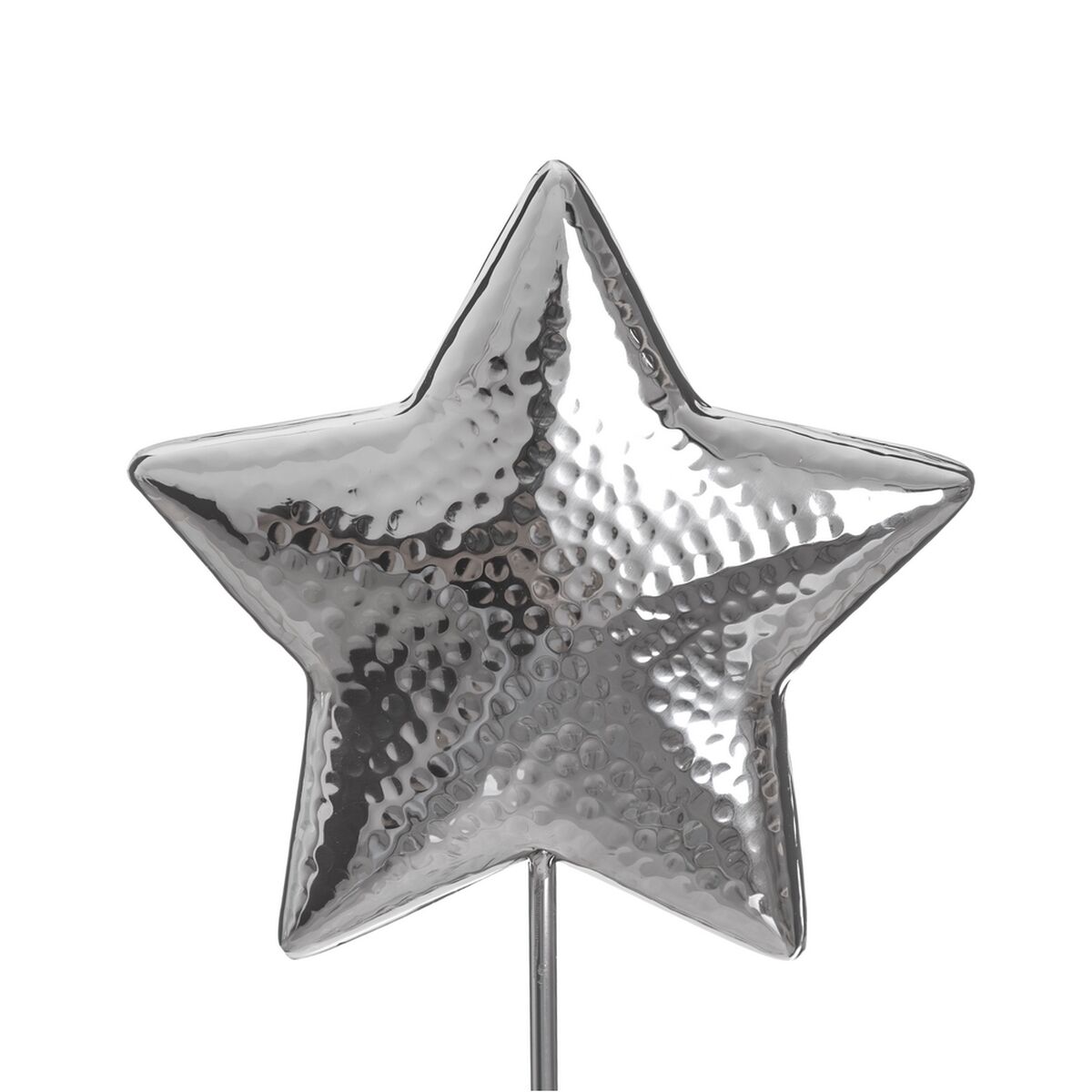 Decorative Figure Star Silver 10 x 10 x 28 cm