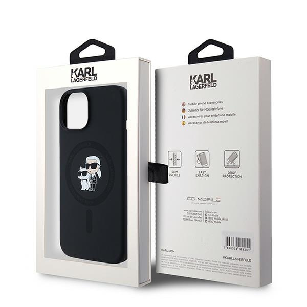Karl Lagerfeld KLHMP15MSCMKCRHK Apple iPhone 15 Plus / 14 Plus hardcase Silicone Karl & Choupette MagSafe black