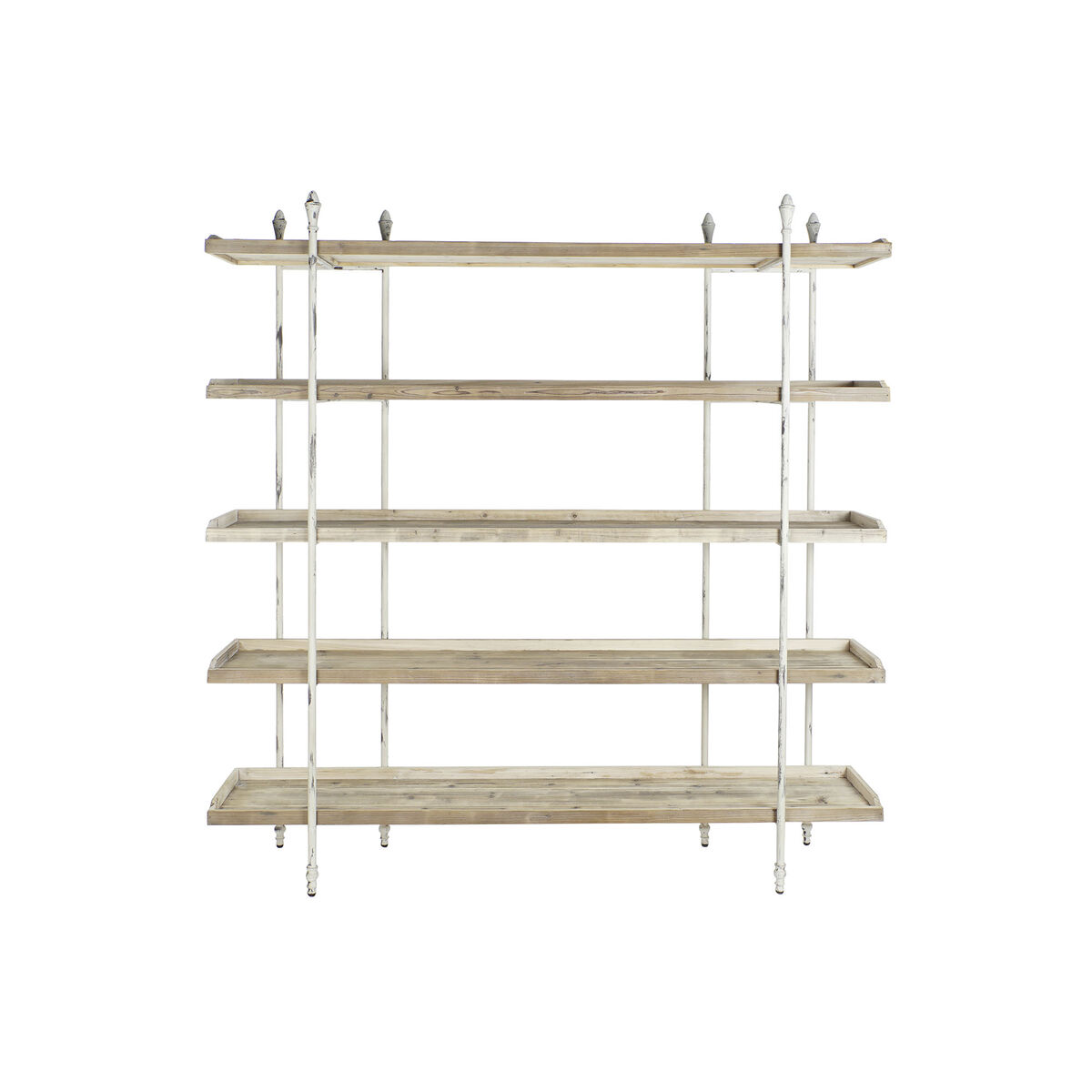 Shelves DKD Home Decor 190 x 40 x 200 cm Fir Natural Metal White 40 % Metal