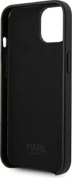 Karl Lagerfeld KLHCP14MFWHK Apple iPhone 14 Plus hardcase black Leather Perforated Logo