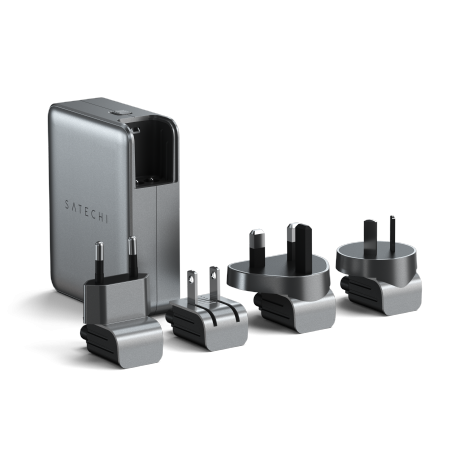 Satechi 4-Port GaN Travel Charger US, UK, EU, AS 4xUSB-C 140W 