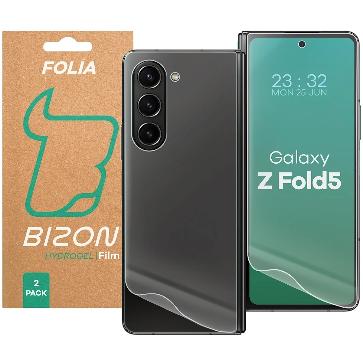 Folia hydrożelowa na tył i przód Bizon Glass Hydrogel Pack do Samsung Galaxy Z Fold5