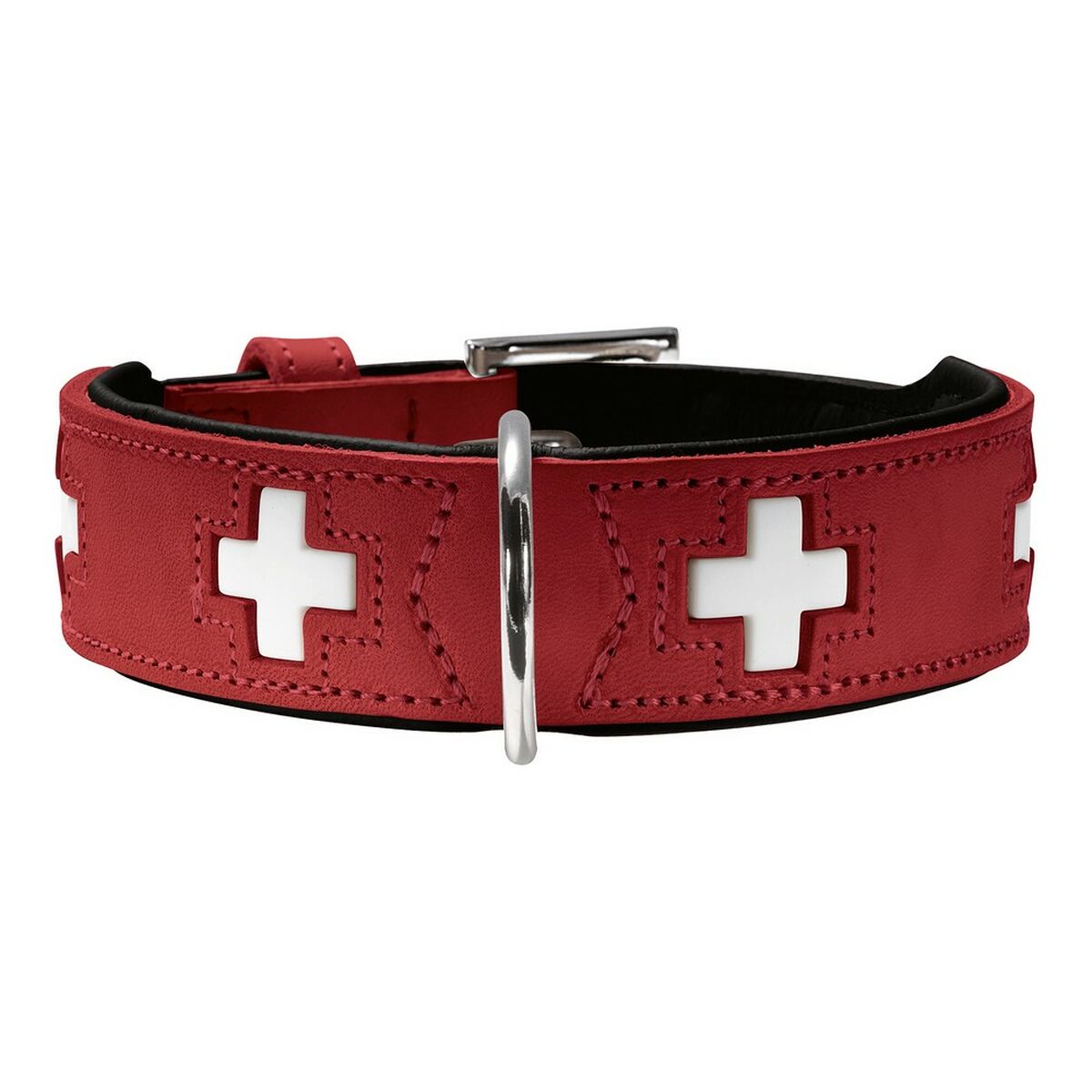 Dog collar Hunter Swiss Red/Black (35-43 cm)