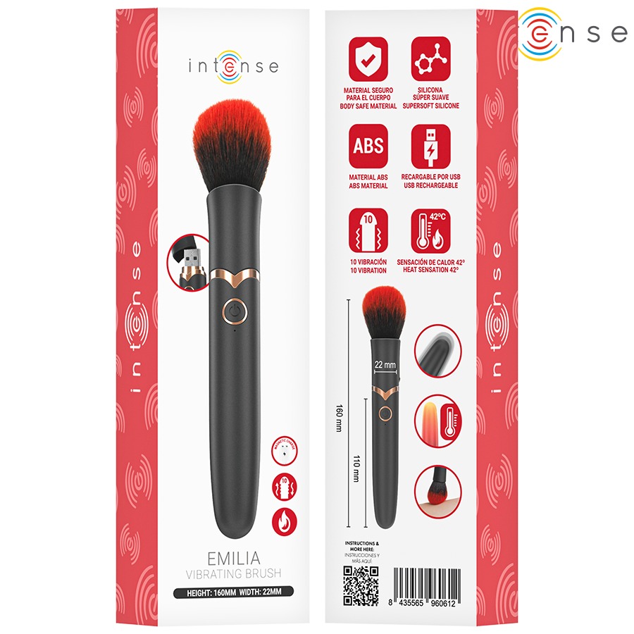 INTENSE - EMILIA HEATED VIBRATING BRUSH 16 CM