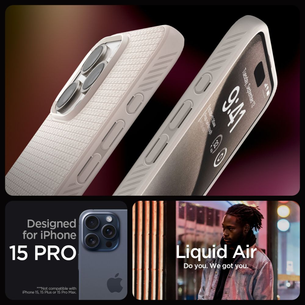 Spigen Liquid Air Apple iPhone 15 Pro Max Natural Titanium