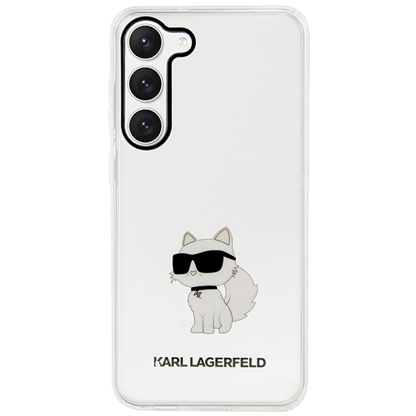 Karl Lagerfeld KLHCS23SHNCHTCT Samsung Galaxy S23 transparent hardcase Ikonik Choupette