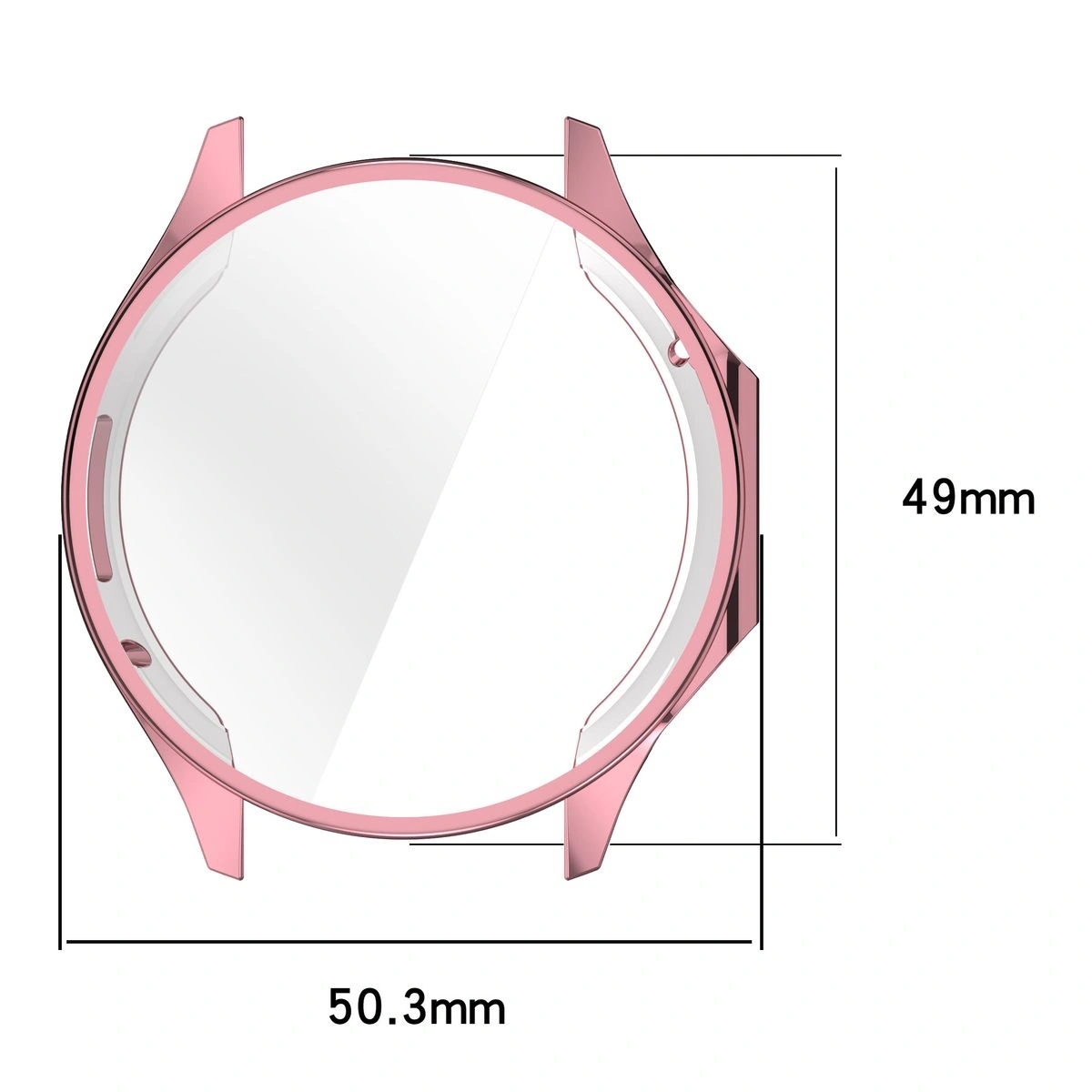 Bizon Case Watch Felipe with screen protector for OnePlus Watch 3 / Oppo Watch X2 pink