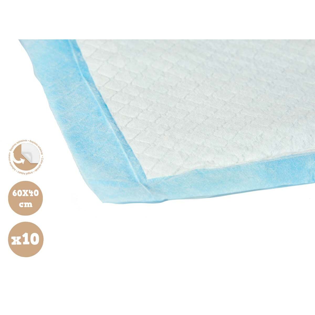 Puppy training pad 40 x 60 cm Blue White Paper Polyethylene (10 Units)