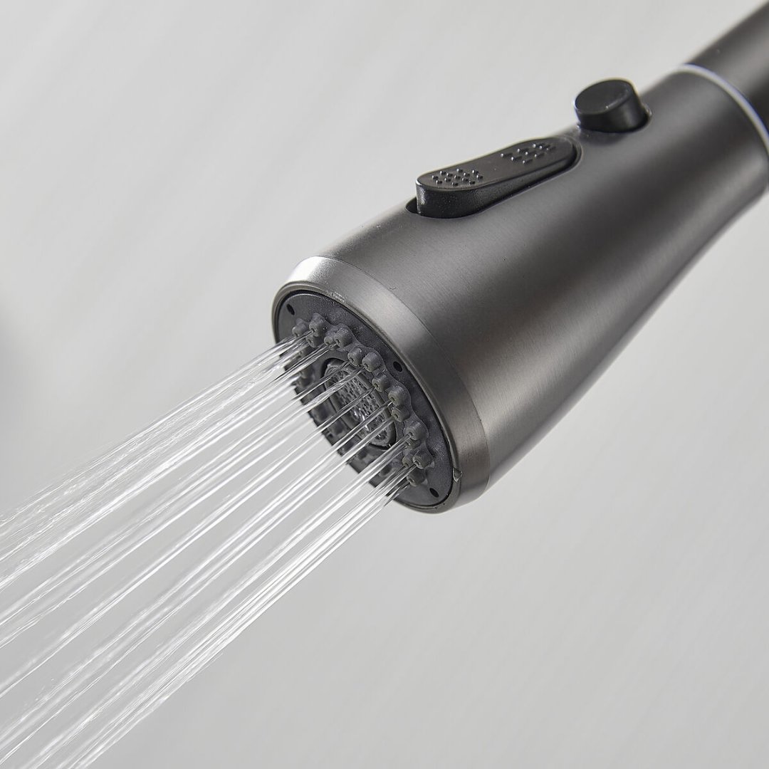 Mixer Tap Fontastock Grey Stainless steel Ceramic C-shaped