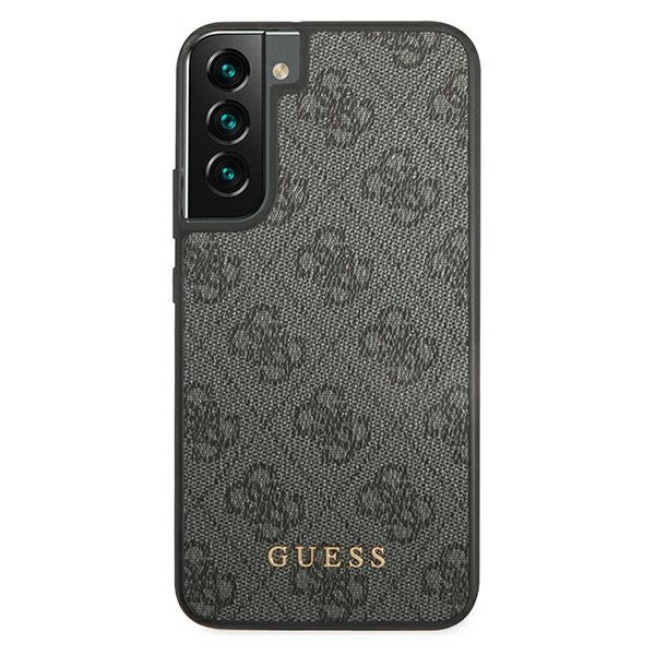Guess GUHCS22SG4GFGR Samsung Galaxy S22 grey hard case 4G Metal Gold Logo