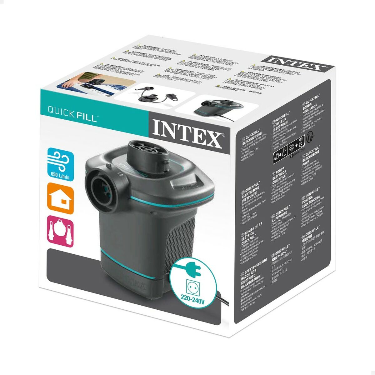 Electric Air Pump Intex Quick Fill Invertible 220-240 V (6 Units)