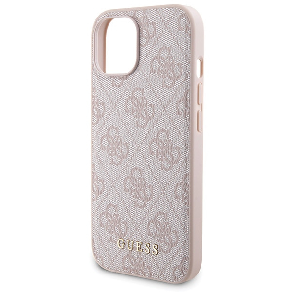 Guess GUBPM5P15S4GEMGP Apple iPhone 15 hardcase + Powerbank 5000mAh MagSafe 4G Metal Logo pink