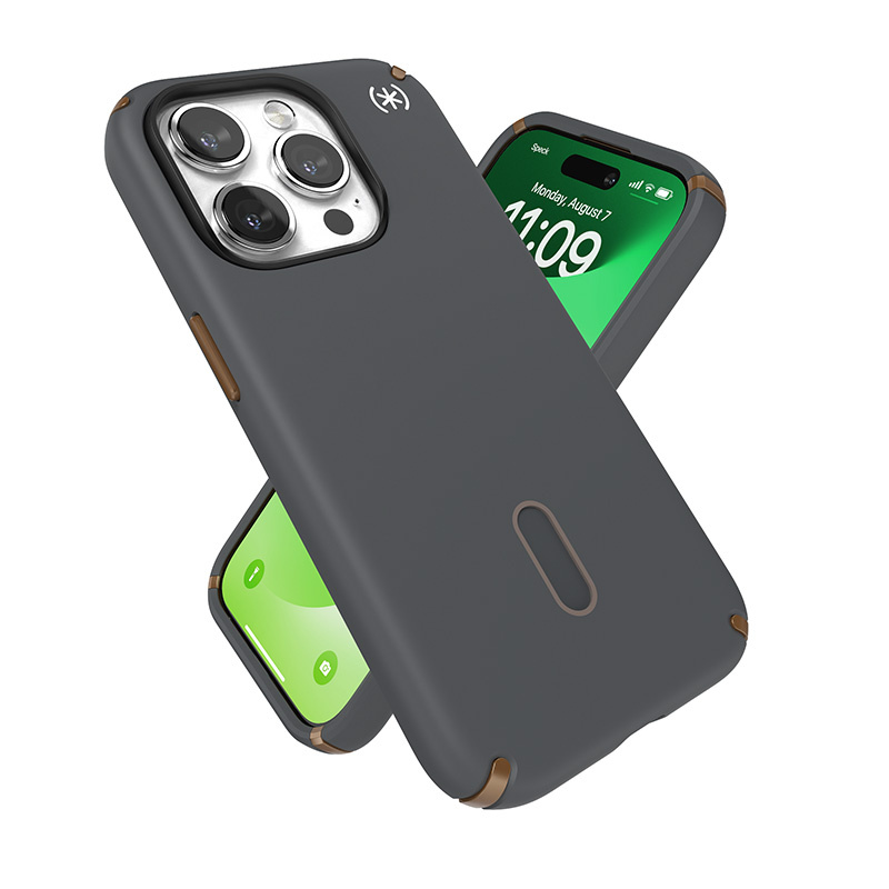 Speck Presidio2 Pro ClickLock & MagSafe Apple iPhone 15 Pro (Charcoal Grey/Cool Bronze)