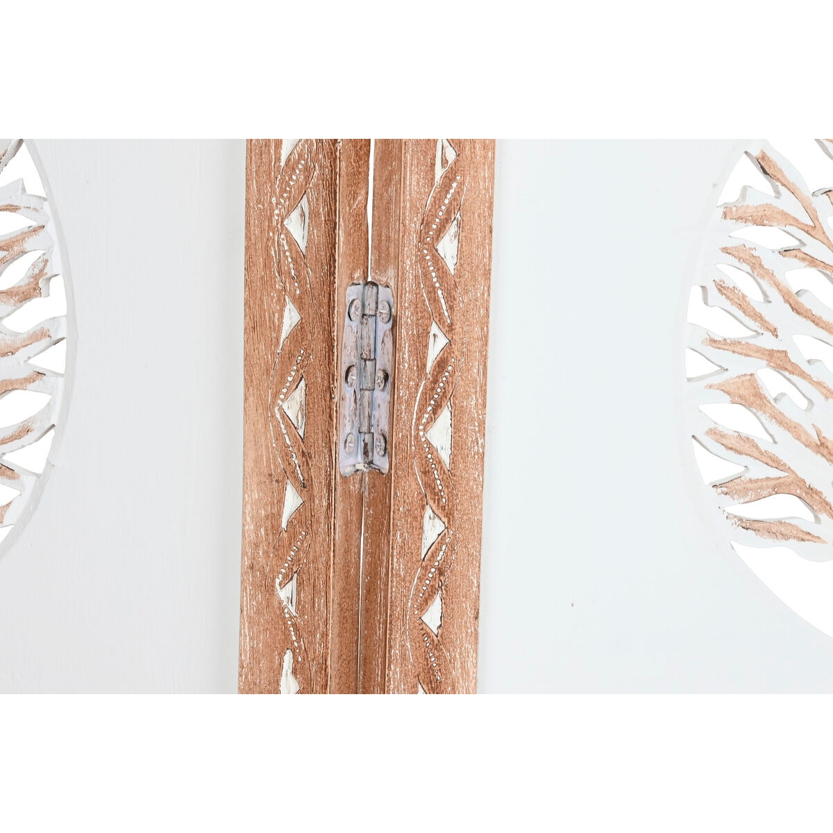 Folding screen Home ESPRIT White Natural Mango wood MDF Wood 153 X 2,3 X 182 CM