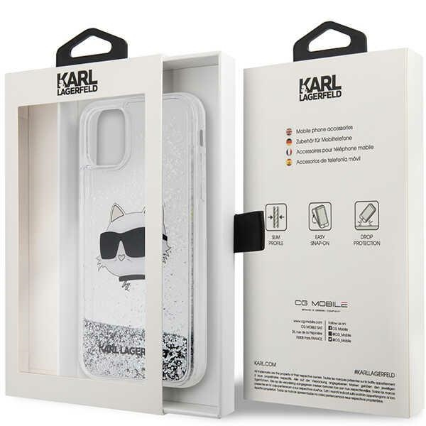 Karl Lagerfeld KLHCN61LNCHCS Apple iPhone 11/XR silver hardcase Glitter Choupette Head