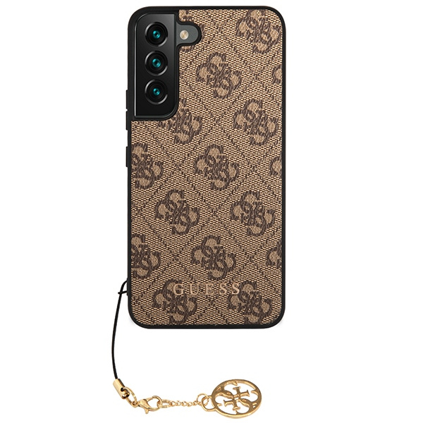 Guess GUHCS23SGF4GBR Samsung Galaxy S23 brown hardcase 4G Charms Collection