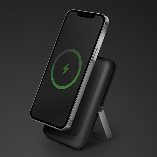Powerbank UNIQ Hoveo 5000mAh USB-C 20W PD Fast charge Wireless Magnetic charcoal grey
