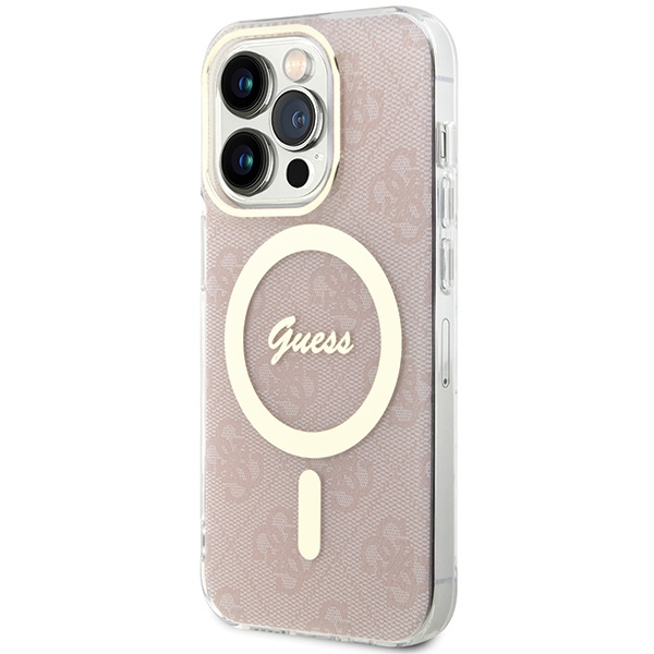 Guess GUHMP15LH4STP Apple iPhone 15 Pro hardcase IML 4G MagSafe pink