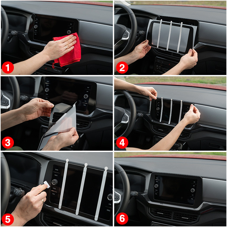 Folia do wnętrza GrizzGlass PianoSkin Matte do Volvo XC90 T8 Drive Mode (2015-2020) [2w1]