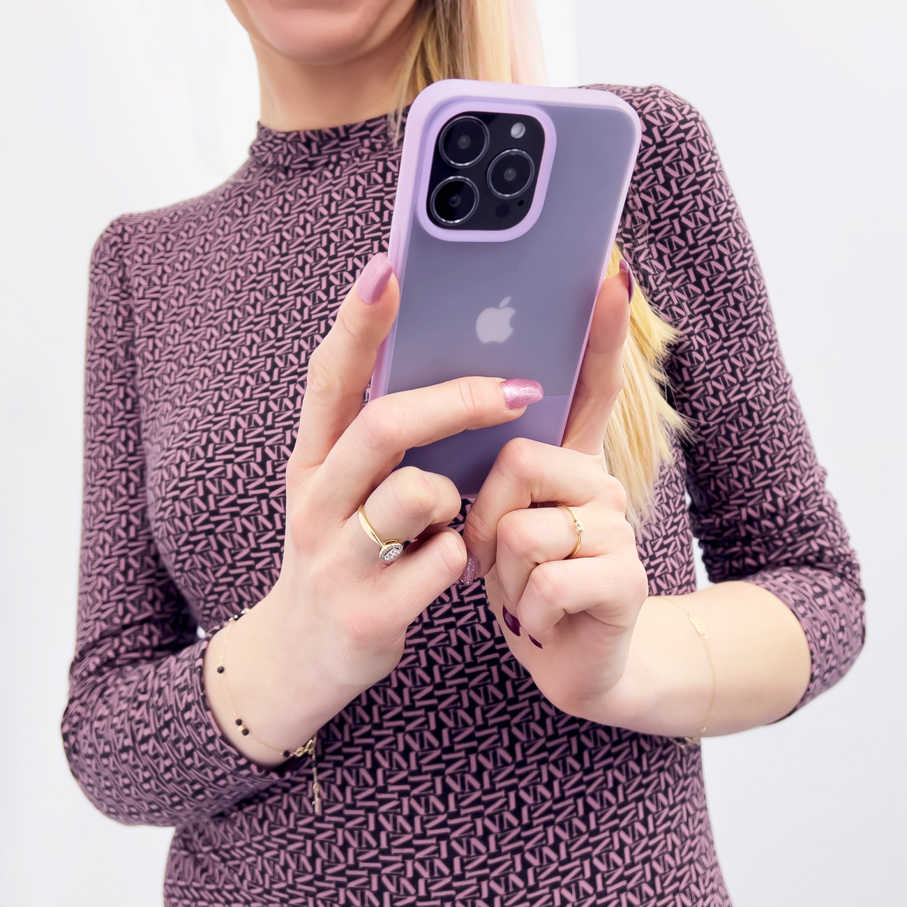 Kingxbar Plain Apple iPhone 13 Pro purple