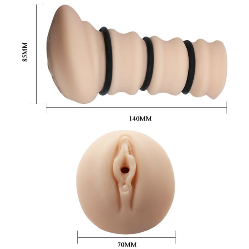 CRAZY BULL - MASTURBATING SLEEVE WITH RINGS  - VAGINA MODEL 2