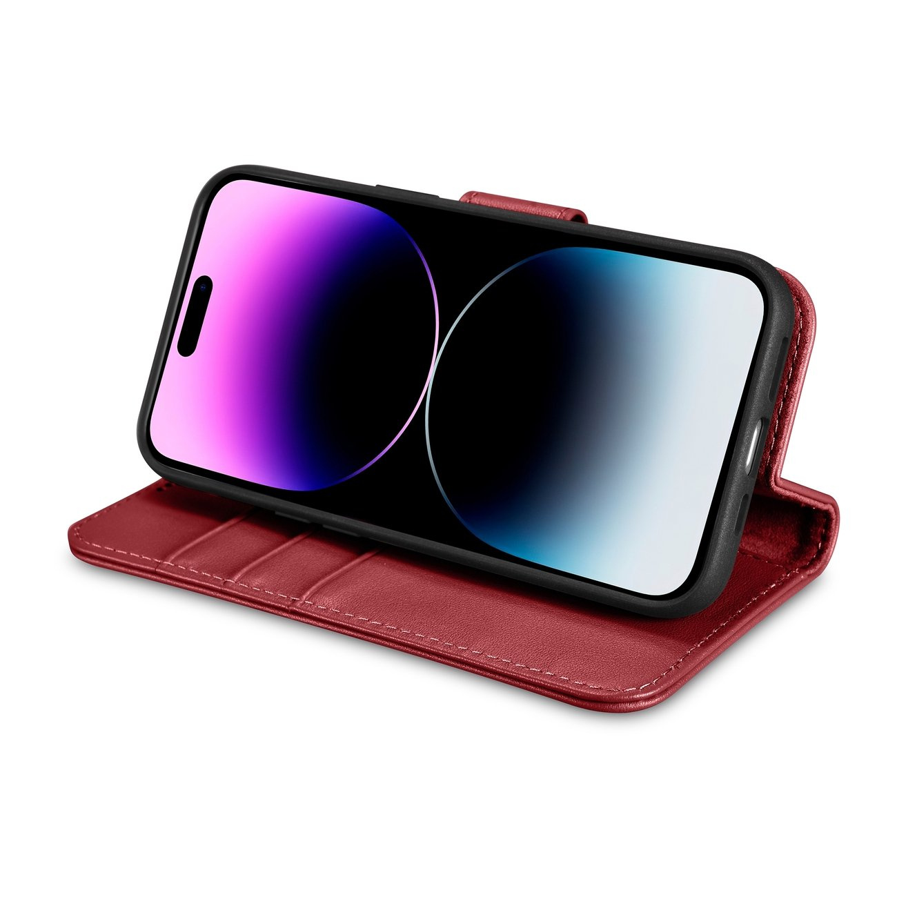 iCarer Wallet Anti-RFID 2in1 Apple iPhone 14 Pro Max red