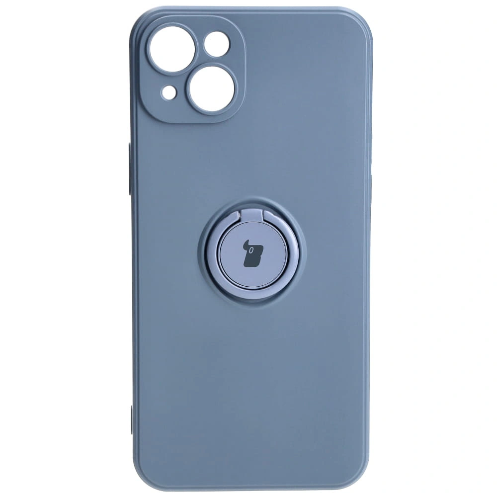 Bizon Case Silicone Ring Sq Apple iPhone 15 Plus grey