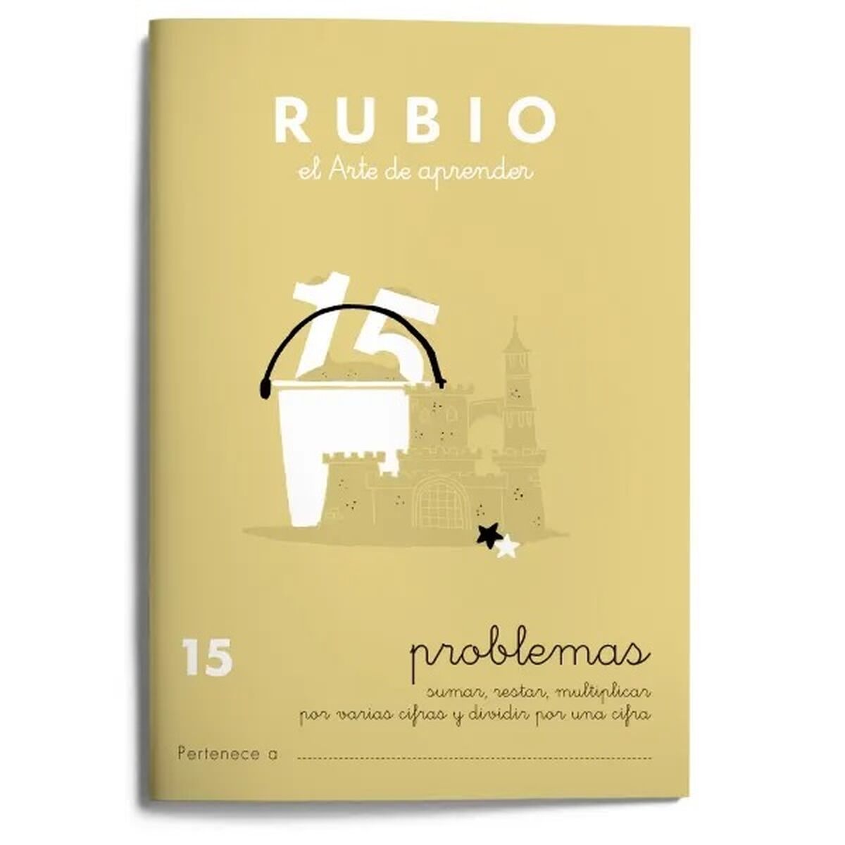 Maths exercise book Rubio Nº15 A5 Spanish 20 Sheets (10Units)