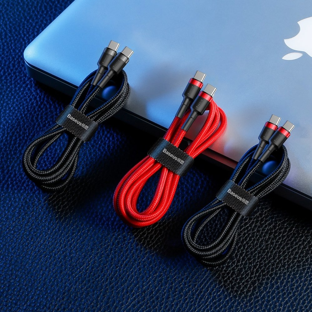Baseus Cafule USB-C/USB-C Cable PD 2.0 60W 20V 3A QC 3.0 2M black-red