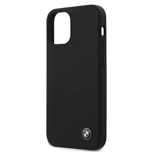 BMW BMHCP12SSILBK Apple iPhone 12 mini black hardcase Silicone Signature