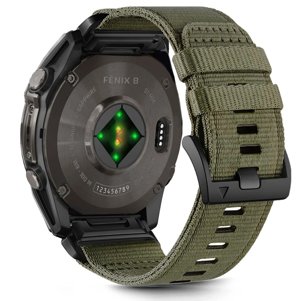 Tech-Protect Nylon Classic Garmin Fenix 5x / 5x Plus / 6x / 6x Pro / 7x / 8 51mm Olive Green